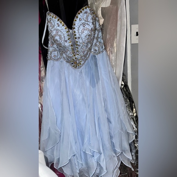 Tony Bowls Dresses & Skirts - Tony Bowls Light Blue Satin Dress